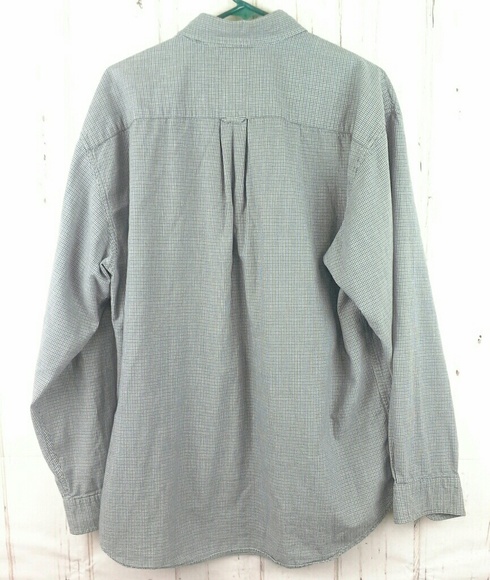 J.Crew Button Front Shirt Long Sleeve Green Blue L - Picture 4 of 6